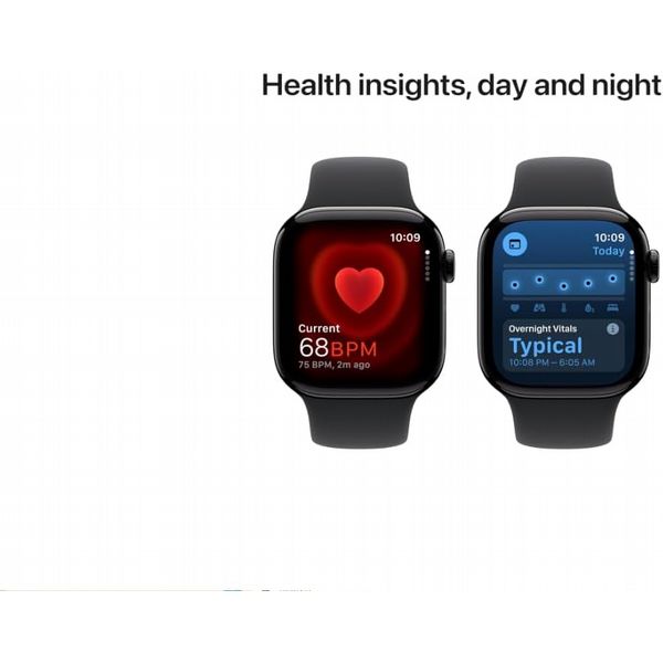 Refurbished Apple Watch Series 10 46mm, Midnight case, Black band. Grade A