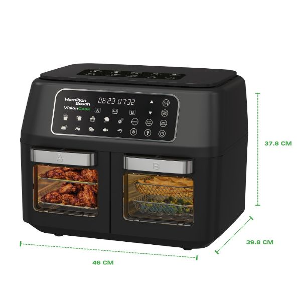 Hamilton Beach Visioncook Dual Airfryer, Digital Airfryer Oven - 11L
