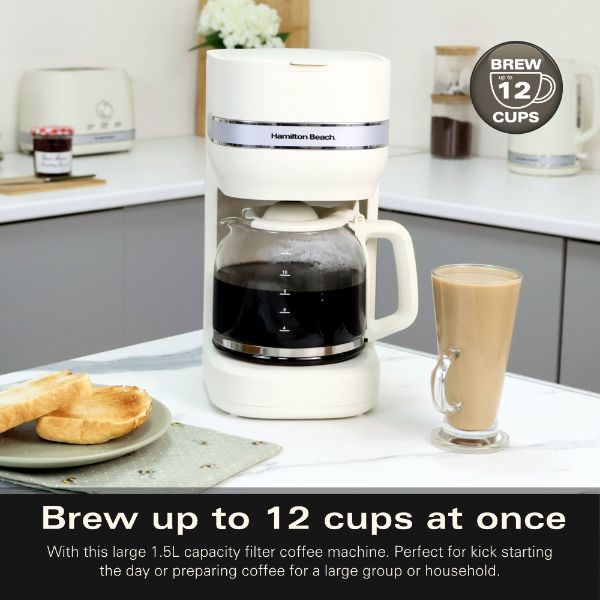 Hamilton Beach Ella Kitchen Bundle Latte - Kettle,  2 Slice Toaster, Microwave & Filter Coffee Machine