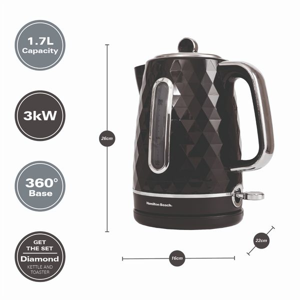 Hamilton Beach Diamond Kettle, Toaster and Retro Microwave