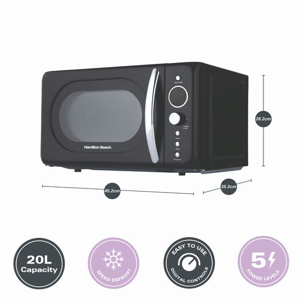 Hamilton Beach Diamond Kettle, Toaster and Retro Microwave