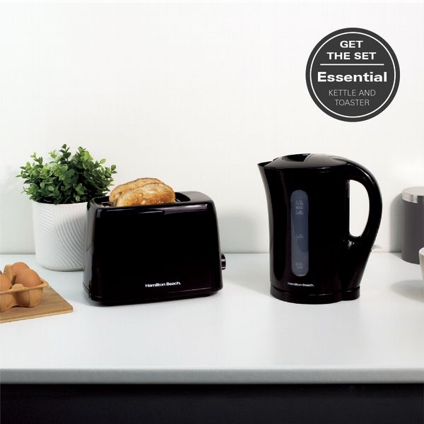Hamilton Beach Essential Kettle, 2 Slot Toaster, Deep Fill Sand wich Toaster and 1.8L Slow Cooker - Silver