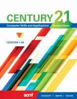 Century 21Â® Computer Skills and Applications, Lessons 1-88