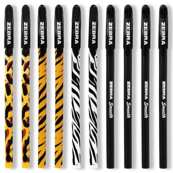 Zebra Doodler'z Smooth Stick Animal Asstd Black Ink Pack 10