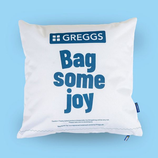 Greggs x Icon Square Packet Cushion - Limited Edition