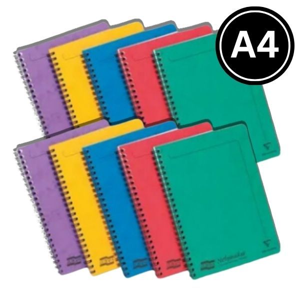 Europa Notemaker A4 Sidebound Assorted Colours - Pack of 10