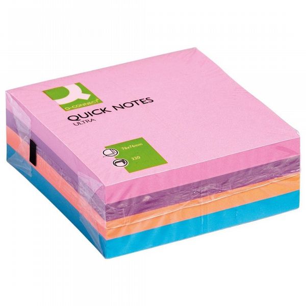 Q-Connect Ultra Cube 76x76mm 320 Sheets Assorted