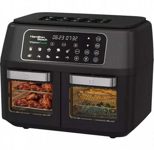 Hamilton Beach Visioncook Dual Airfryer, Digital Airfryer Oven - 11L