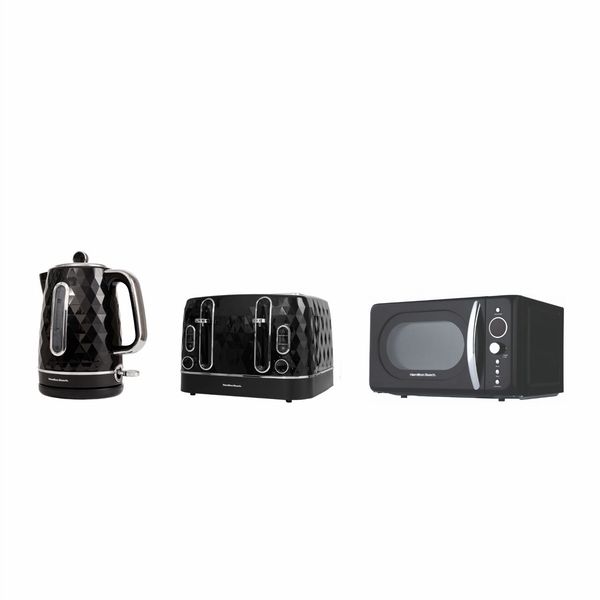 Hamilton Beach Diamond Kettle, Toaster and Retro Microwave