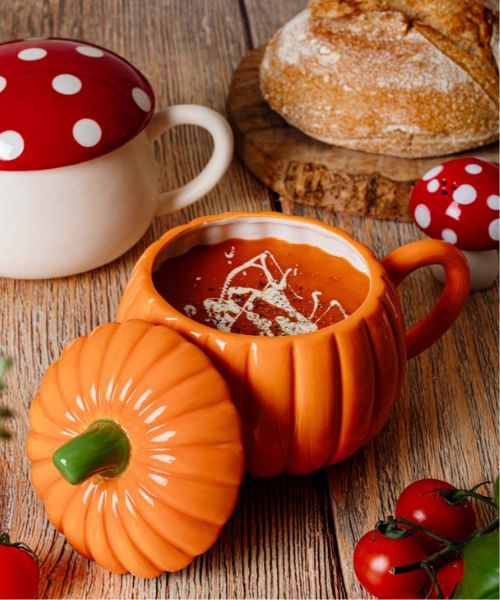 Pumpkin Soup Bowl with Lid