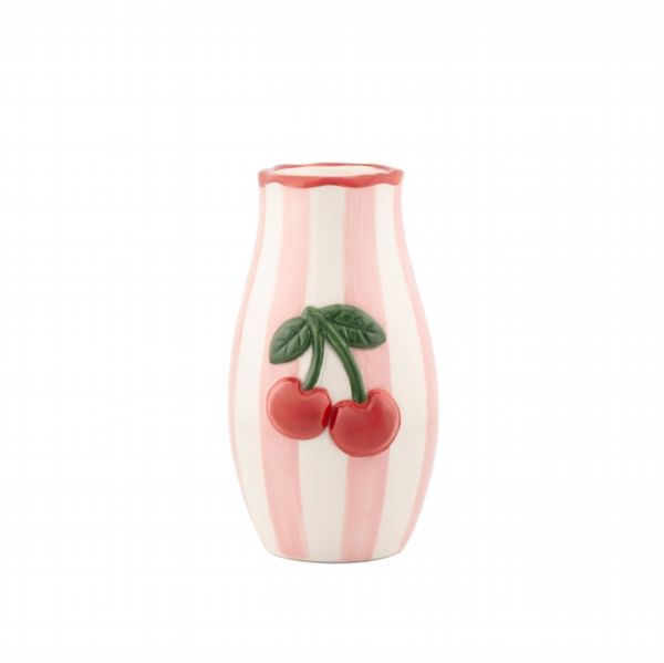 Sass & Belle Handpainted  Cherry Vase